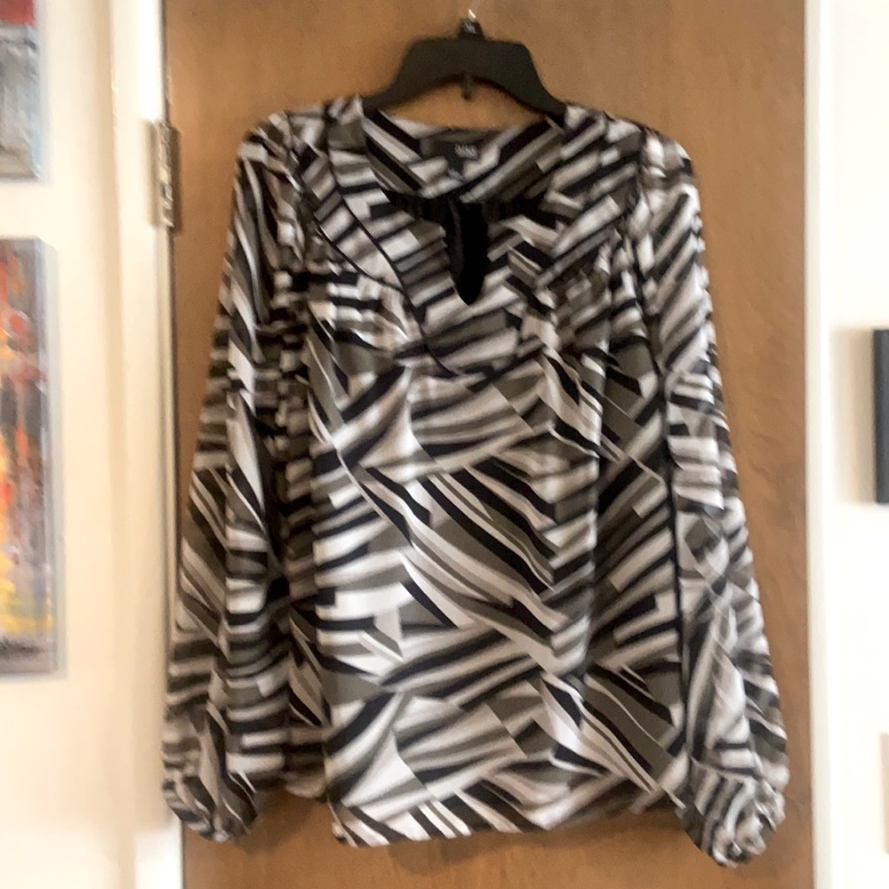 a.n.a geometric blouse